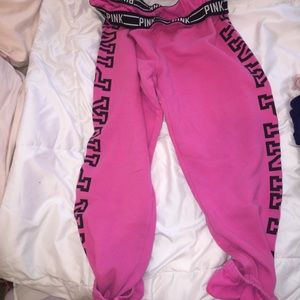 Pink sweatpants